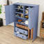 Garde-manger avec tiroirs, ports USB, tablettes et supports à vin-722086181