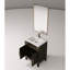 24 po De salle de bain en chêne brun, avec comptoir en acrylique, miroir, meuble-lavabo simple en chêne, comptoir,-121569602