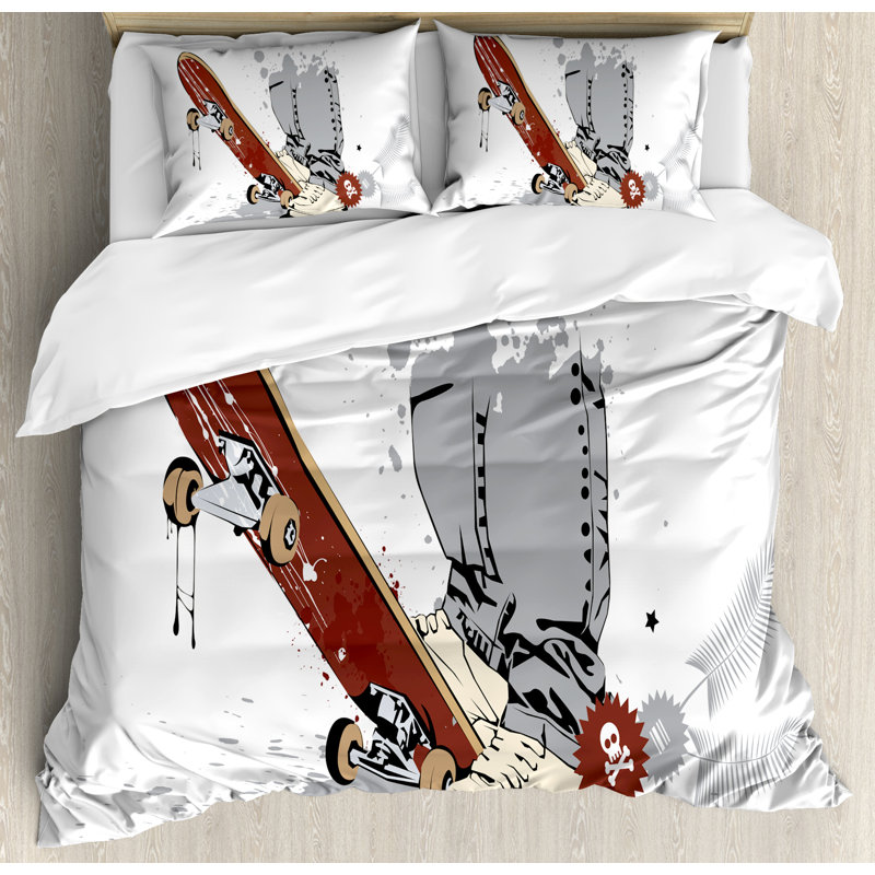 Teen Room Quilt Set, King Duvet Cover + 2 King Shams