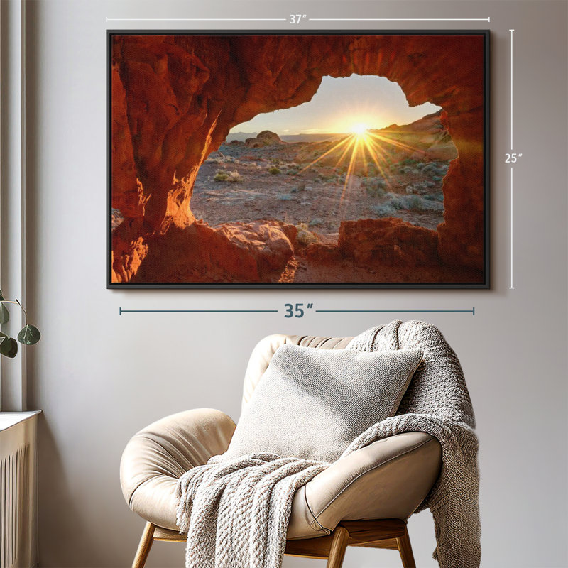 Nature «Red Rock Canyon Sunrise Wall Art», H 25 po x l 37 po