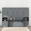 Grand lit escamotable mural avec tiroirs et tablettes-155451636