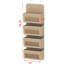 Organisateur de fenêtre transparent au-dessus de la porte / fixation murale, beige-123222353