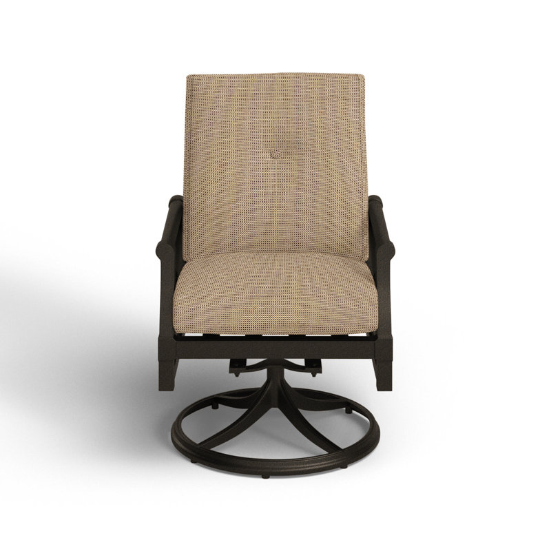 Andover Outdoor Rocker Chair, Chestnut Brown, Pique Gravel Sunbrella®