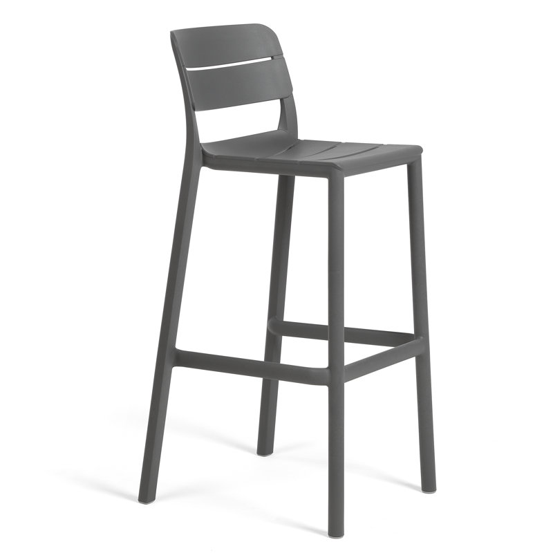Cassia Outdoor Bar Stool, Gray