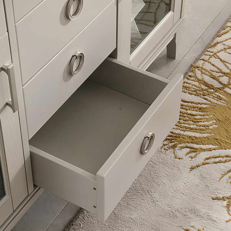 Light luxury red oak solid wood locker