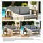 Causeuse d'extérieur en bois de teck avec coussin et accoudoirs Junco-1049511551-1049511538