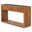 Console moderne, table d'entrée rustique avec tiroirs de rangement et tablette ouverte, table de canapé élégante-11942700
