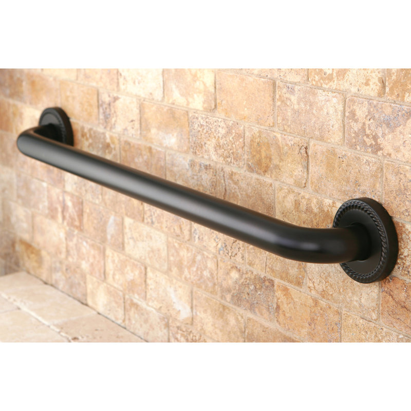 Kingston Brass Laurel 1-1/4 Inch O.D Grab Bar, 12" W, Brushed Nickel