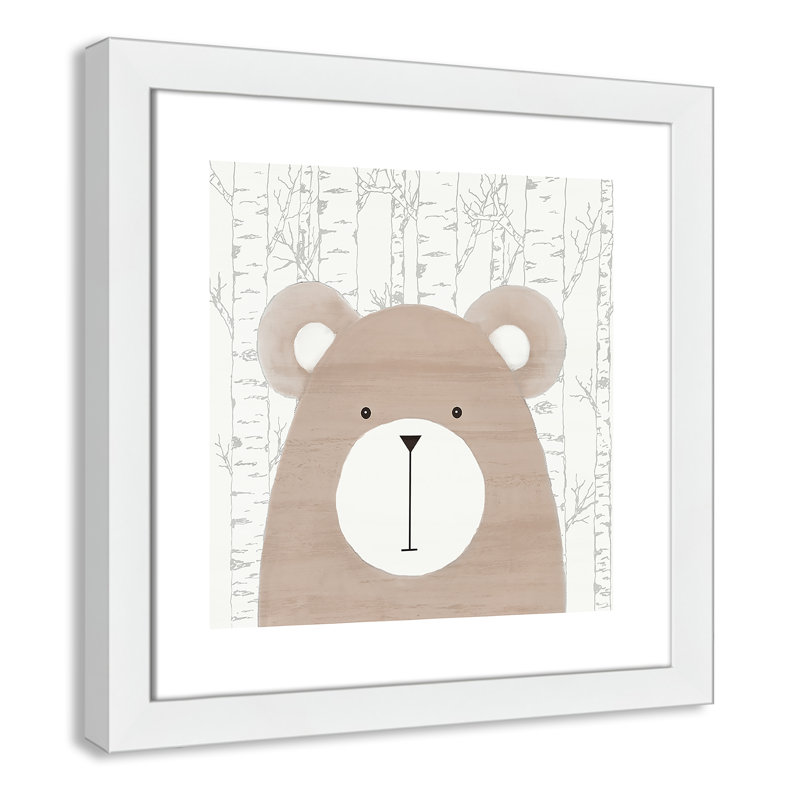 Friends 1 Framed Art, 16" H x 16" W x 0.6" D, White Flat Framed