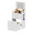 3-in-1 Compact Vanity Desk With Mirror, Storage Drawers & Stool – Small Makeup Vanity Table With Lights For Bedroom Or Dorm-1979494635-1979494628