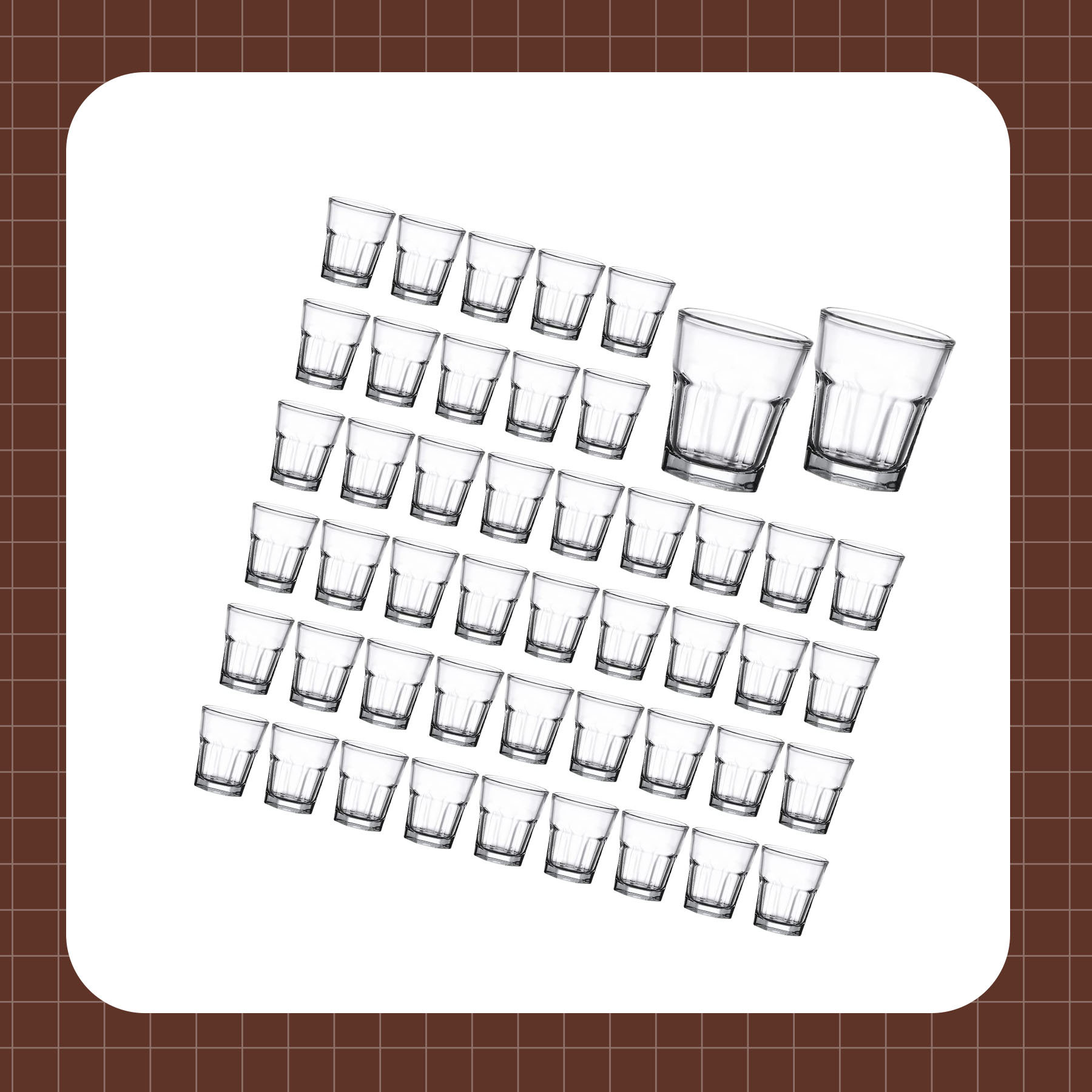 1.5 oz Shot Glasses - 100 Mini Plastic Shot Glasses (1.5oz) Clear