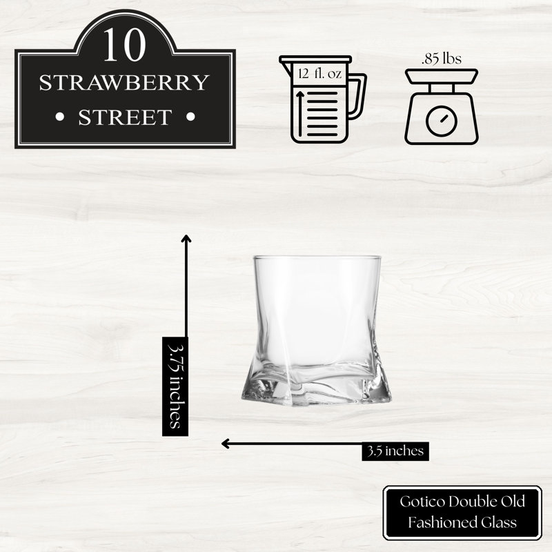 10 verres Gotico de 10 Strawberry Street, DOF