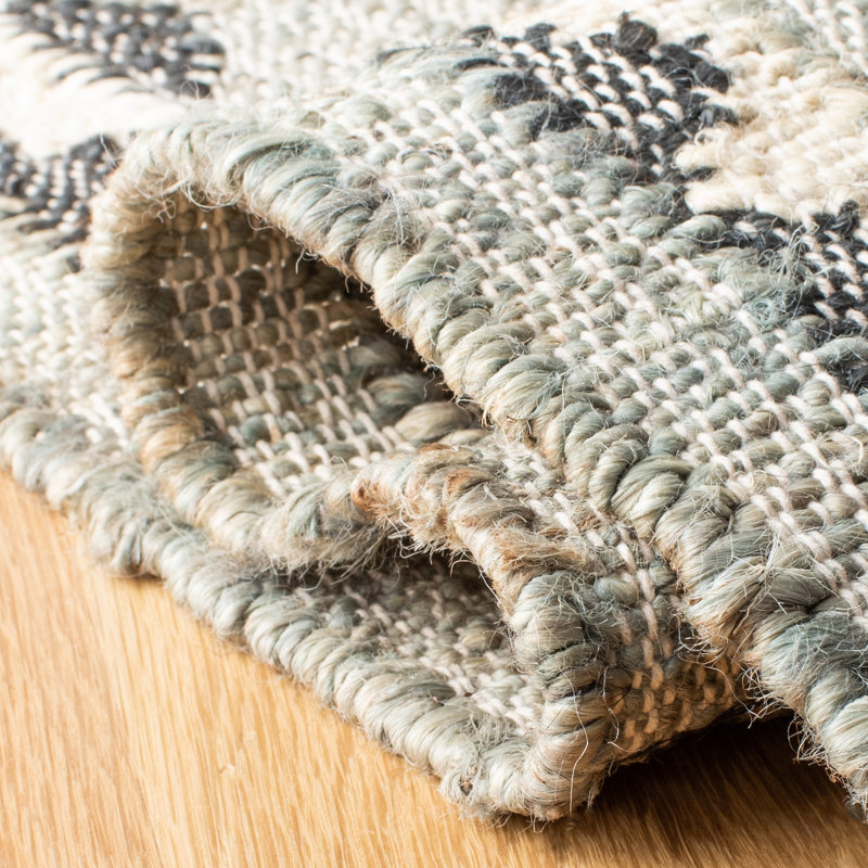 Tapis rétro en jute à tissage plat Goodsell, Rectangle 6 pi x 9 pi