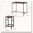 5-Piece Industrial Dining Table Set Bar Table & 4 Stools Set Space Saving for Pub & Kitchen