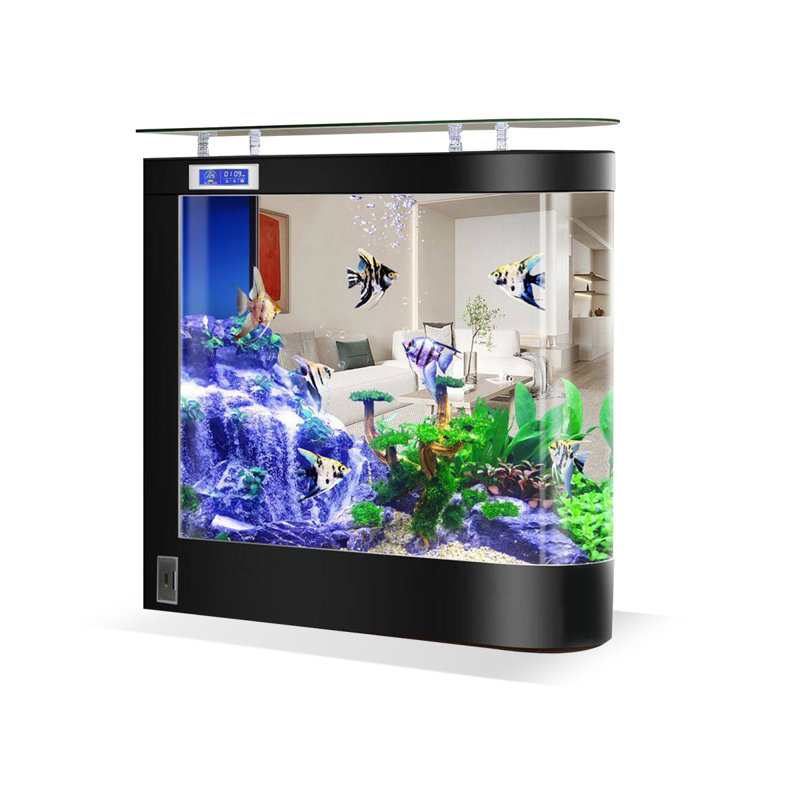 Aquarium moderne 165-175 gallons en acrylique Eco, 47.24, Noir