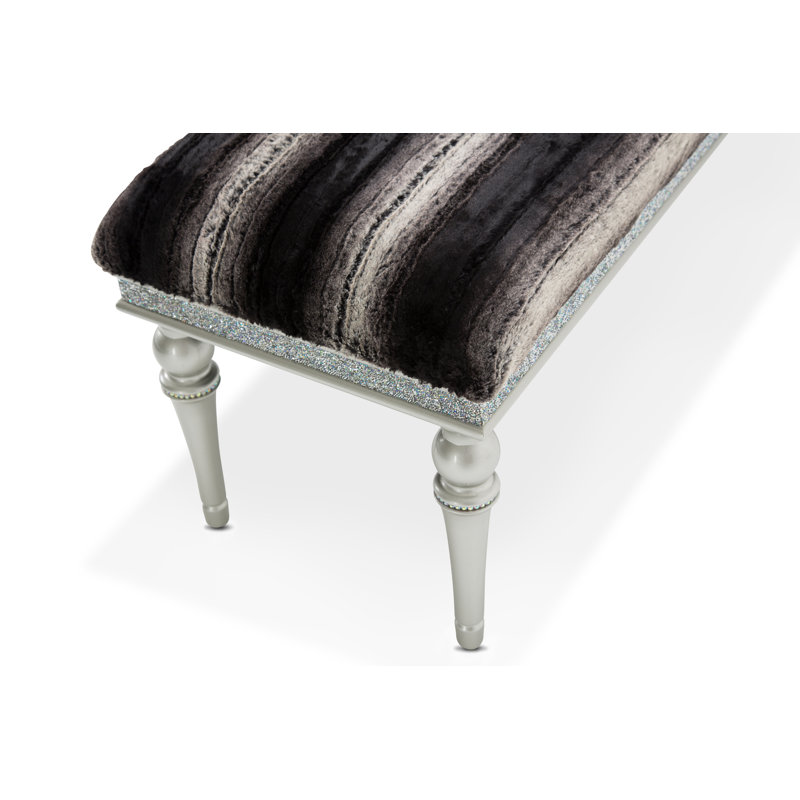 Melrose Plaza Faux Fur Upholstered Bench