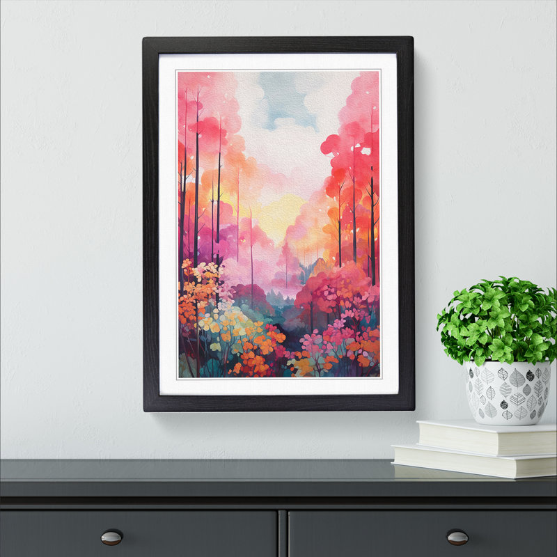 Single Picture Frame Print on Wood, Black Framed, 46cm H x 34cm W