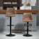 Kait Swivel Upholstered Adjustable Height Counter Stool with Metal Frame
