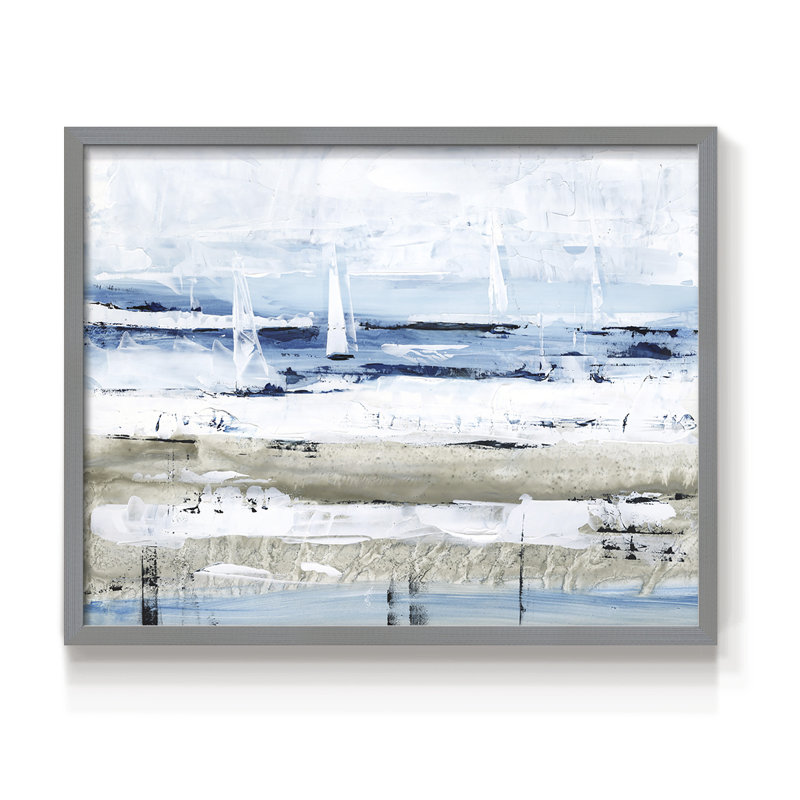 «Sea Gaze I», reproduction encadrée, H 8 po x l 10 po, Gris