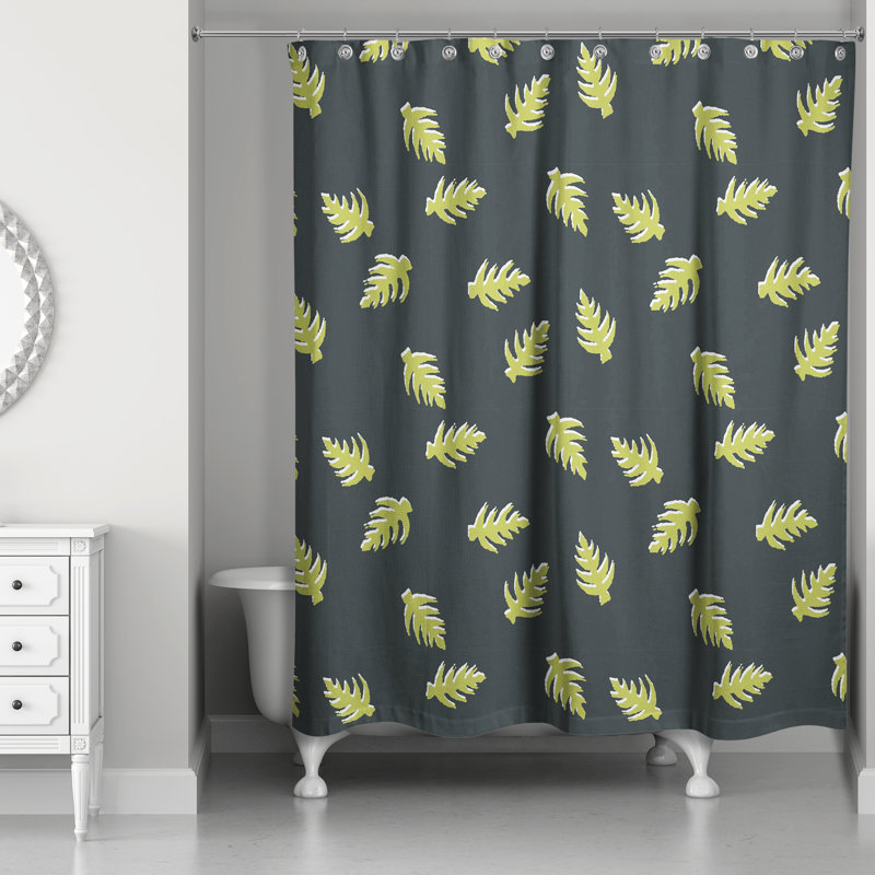 Axl Single Shower Curtain, Green/Black