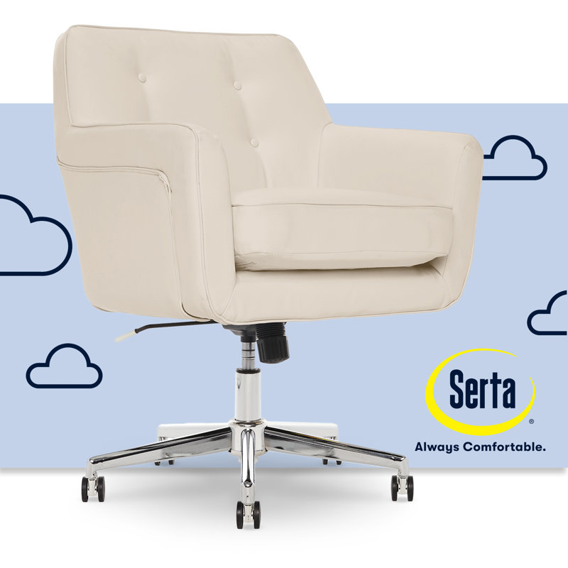 Chaise de bureau Serta Ashland, Crème