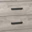 Commode de chambre à coucher bicolore à finition grise 1 pièce avec 5 tiroirs de rangement