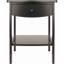 Table de chevet 1 tiroir avec finition noire H 21,6 po x l 17,7 po x P 17,7 po Yvette-808905949