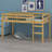 Wooden Loft Bed With Ladder-1935324567
