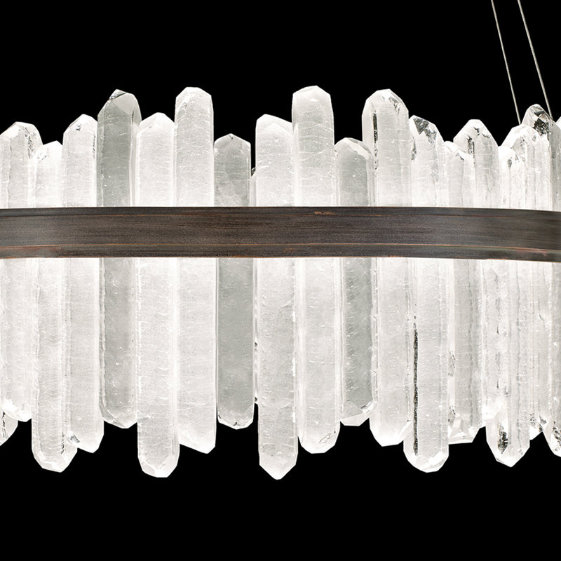 Lustre rond 41 po Lior, 3000, Bronze