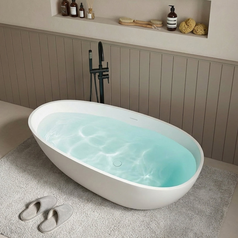 Baignoire de trempage autoportante 63 po x 31,5 po
