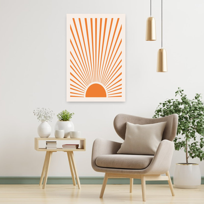 Halfsun Abstract Contemporary Wall Art Print, 91.44cm H x 60.96cm W