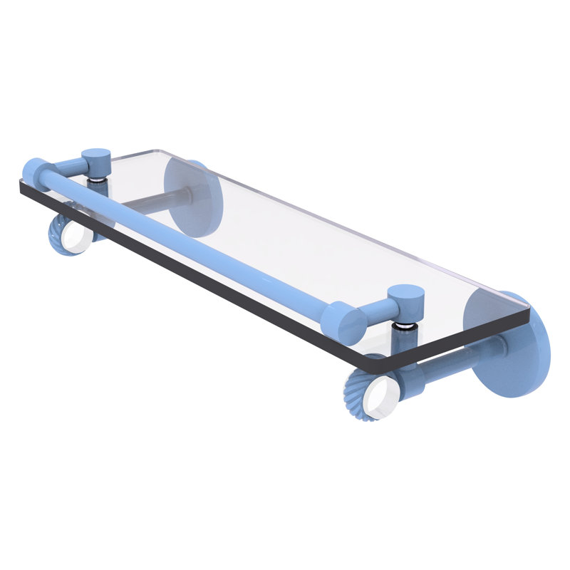 Tablette flottante Clearview, Bleu troll plat, H 3,75 po x l 16 po x P 5,65 po