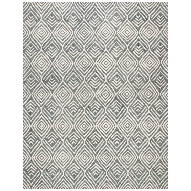 Hidalgo Hand Tufted Wool Geometric Rug, Rectangle 8' x 10'