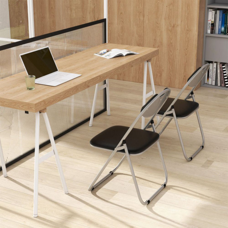 2 Pieces Portable Folding Dining Chairs Set With Carrying Handles