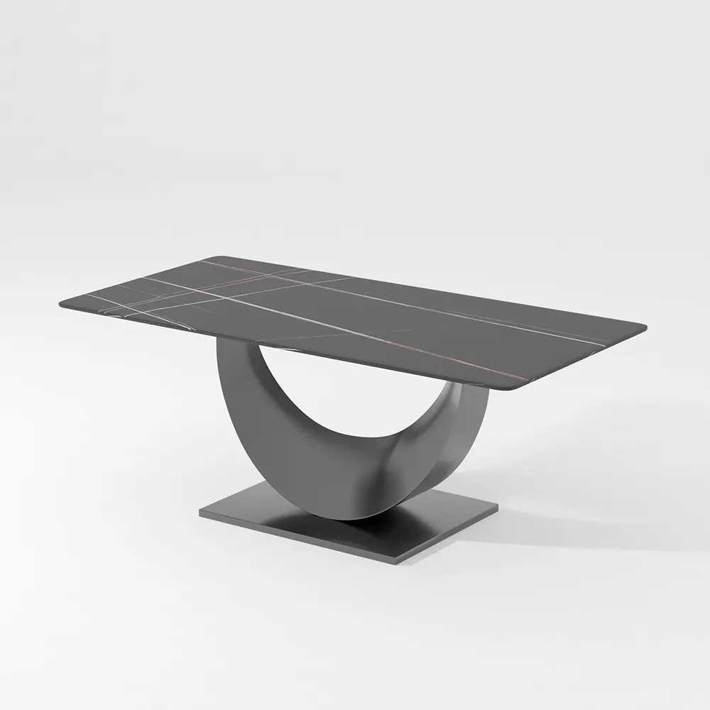 Orren Ellis Modern Luxe White Dining Table For 6 With Sintered Stone orren-ellis-modern-luxe-white-dining-table-for-6-with-sintered-stone