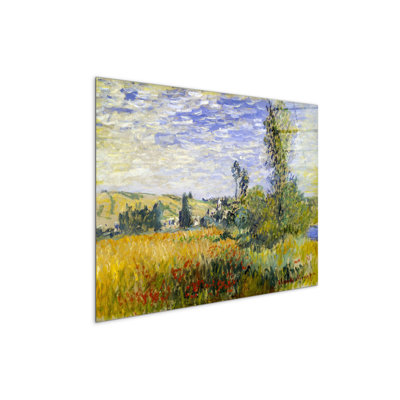 Vetheuil by Monet Claude 57cm H X 76cm W CrystalArt Material Acrylic Glass Effect, Frameless Panel Lightweight Ready to Hang