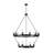 Retro style Large 2-Tier circular ceiling Ironwork chandelier