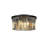 Cleaston 9-Lights Modern Round Tiered Fringe Crystal Flush Mount Ceiling Light in Matte Black