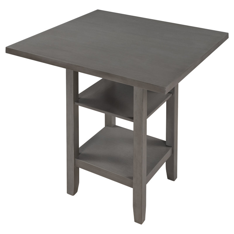 Solid Wood Base Dining Table, Walnut