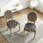 Chaise en bois massif avec garniture cloutée-1728852566