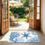 Tapis de porte 24 "x 36", bleu et blanc