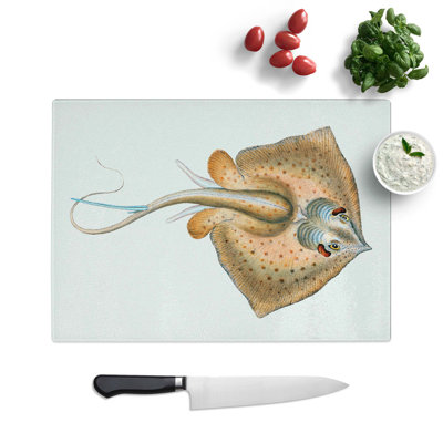 Tempered Glass Common Stingray Chopping Board