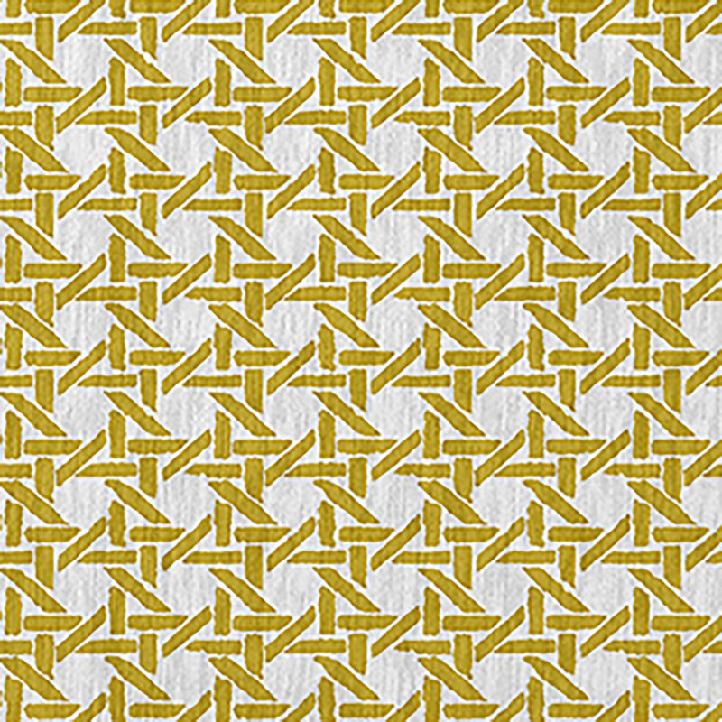 Tapis géométrique en chenille tissé à la machine en jaune, Rectangle 2 pi x 3 pi