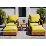 Chatsworth Outdoor 5 - Piece Teak Conversation Set
