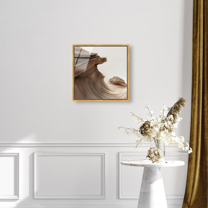 Stoic Sandstone II Print by Oliver Gal, 21"H x 21"W, Gold Floater Frame