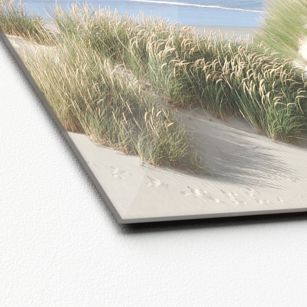 Glasbild Footprints In The Sand, Kunstdruck