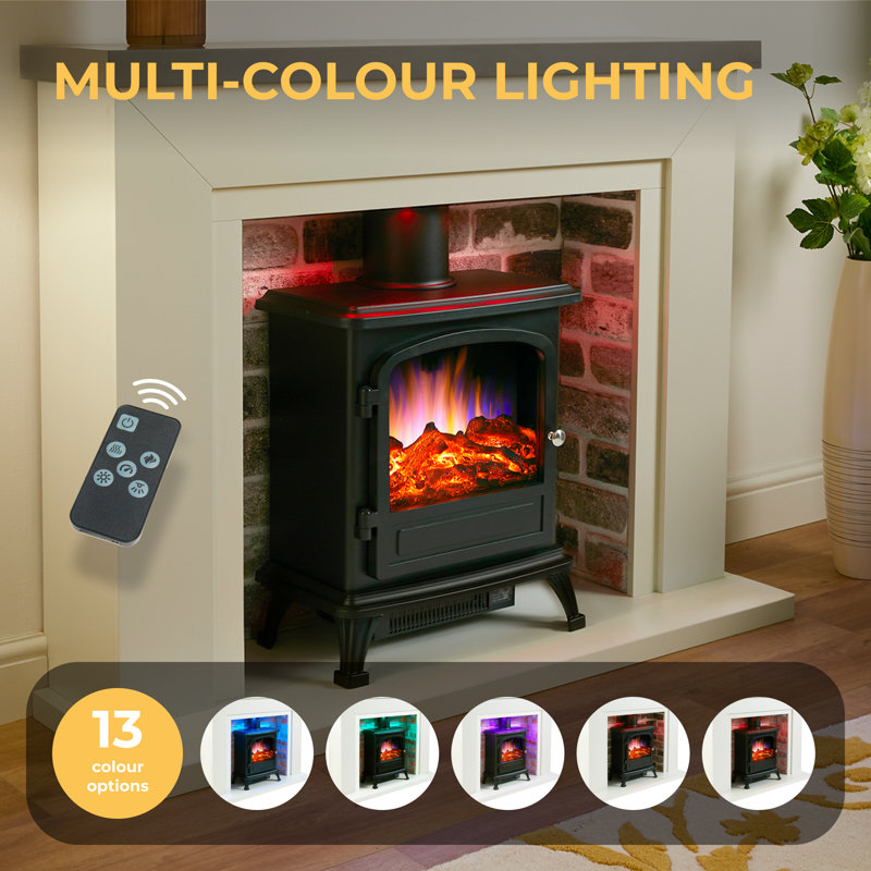 Farlington Electric Stove Suite, Grey/Rustic
