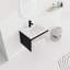 Meuble-lavabo mural moderne noir 24 po. Évier en céramique. Porte. Contreplaqué. Meuble-lavabo 24 po. Moderne. Abondants essentiels