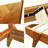 Gazelle Solid Wood Bed Frame with Artistic Patterned Headboard, King size bed, Caramel-43895569-43895574