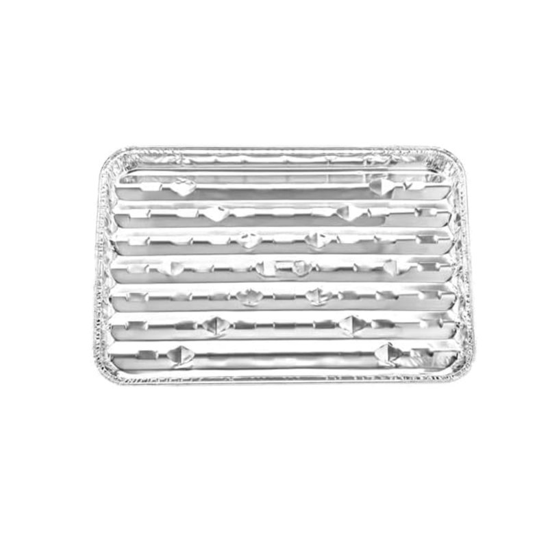 Grande poêle à rôtir rectangulaire en aluminium - Plat à rôtir jetable pour le four, la cuisson, le gril, les grillades, la préparation des repas, la restauration, le buffet, les mets à emporter et le service alimentaire (18)
